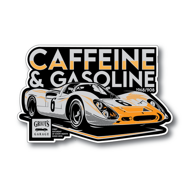Griot's Garage - Caffeine & Gasoline 908 Sticker