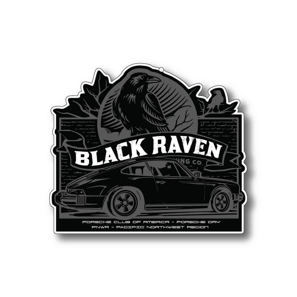 Pacific Northwest Region - Black Raven Sticker