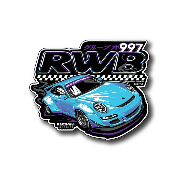 RWB Seattle 997 Sticker (Blue)