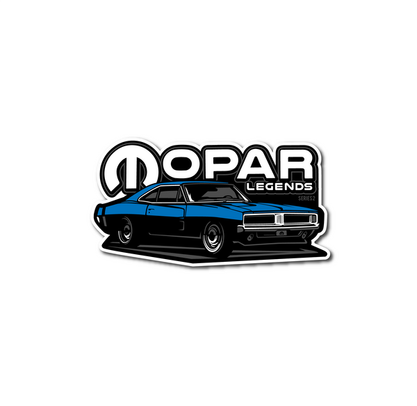 Mopar Legends Sticker #2 - Blue Charger Sticker
