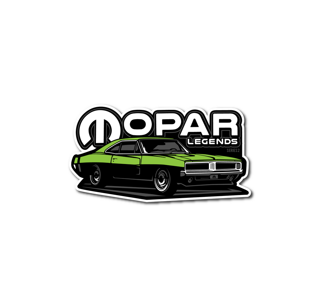 Mopar Legends Sticker #2 - Green Charger Sticker