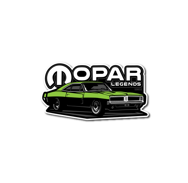 Mopar Legends Sticker #2 - Green Charger Sticker