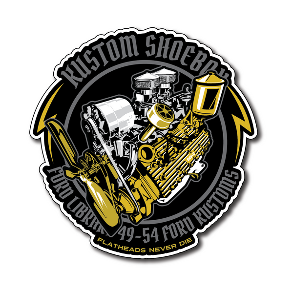 Kustom Shoebox Library - Series 14 Dav-o Flat-o Sticker 3.5 inch