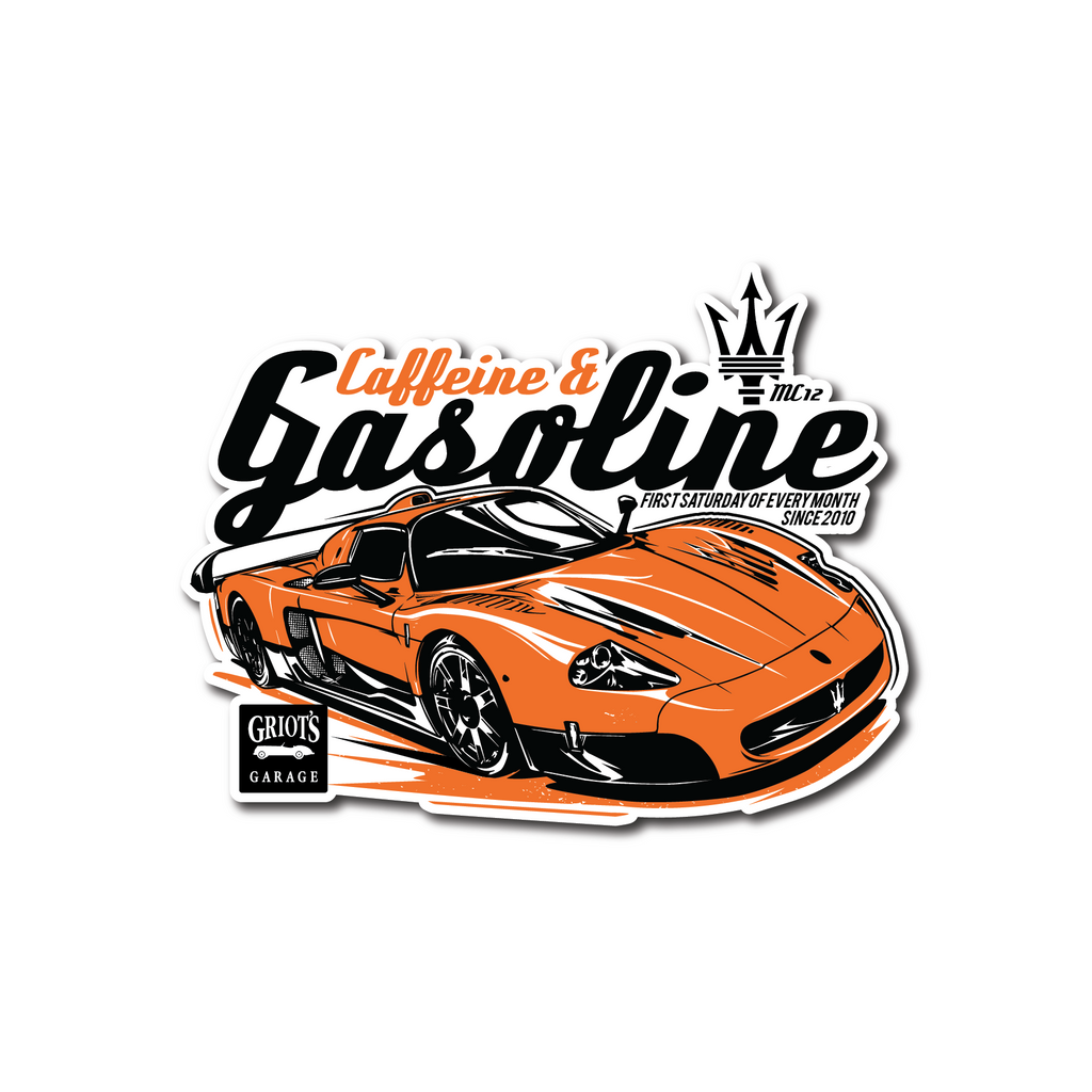 Griot's Garage - Caffeine & Gasoline MC12 Sticker